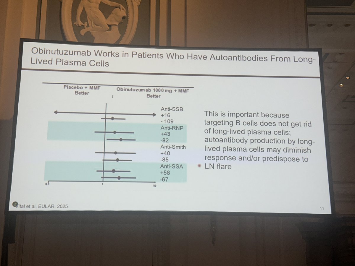 ISGD_la's tweet image. 🐺 Depleción de células B en lupus nefritis🧵 (1 /3)

#PodocyteConference 🐙 @BradRovin

💉 Obinutuzumab

&amp;lt; ⬇️ TFGe
&amp;lt; proteinuria
⬇️ recaídas 

🛡️ no se modifica según niveles de IFN

✅ funciona en células plasmáticas de larga vida 

✅ biomarcadores

@ISGDtweets
@PodocyteIPC