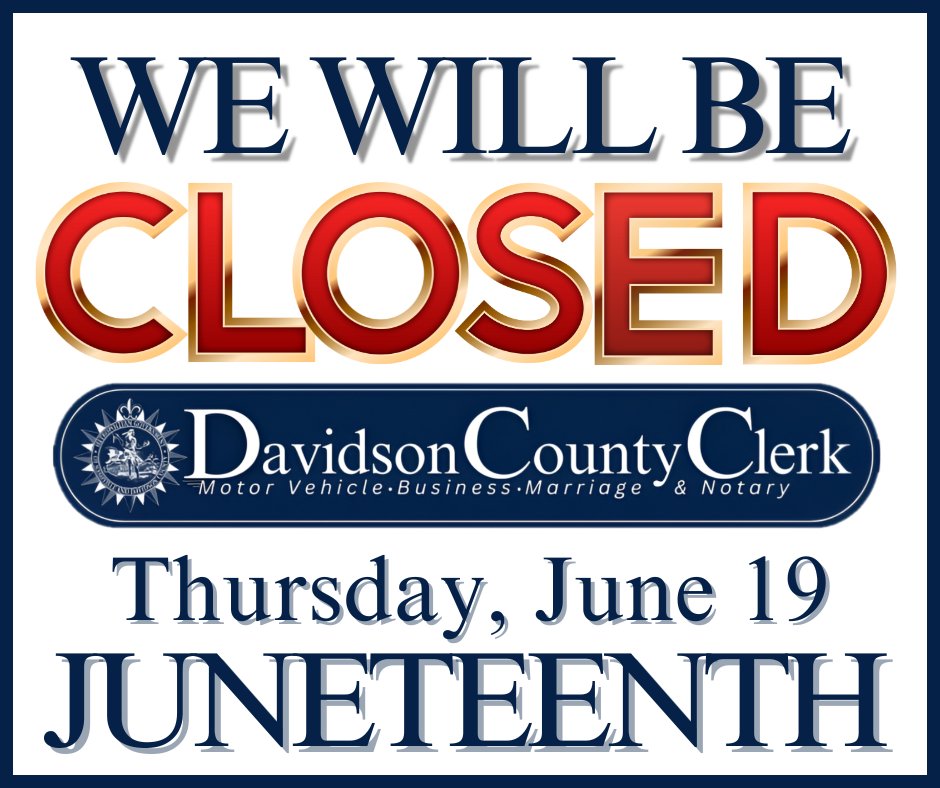 In observance of Juneteenth, our offices will be closed Thursday, June 19th.  We will reopen at our regularly scheduled time Friday morning. #juneteenth