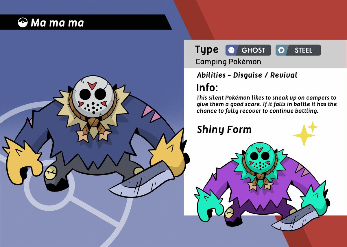 Artmonkeymg2's tweet image. Happy Friday the 13th! Thought I’d try turn Jason into a Pokémon!
#friday13th #pokemon
