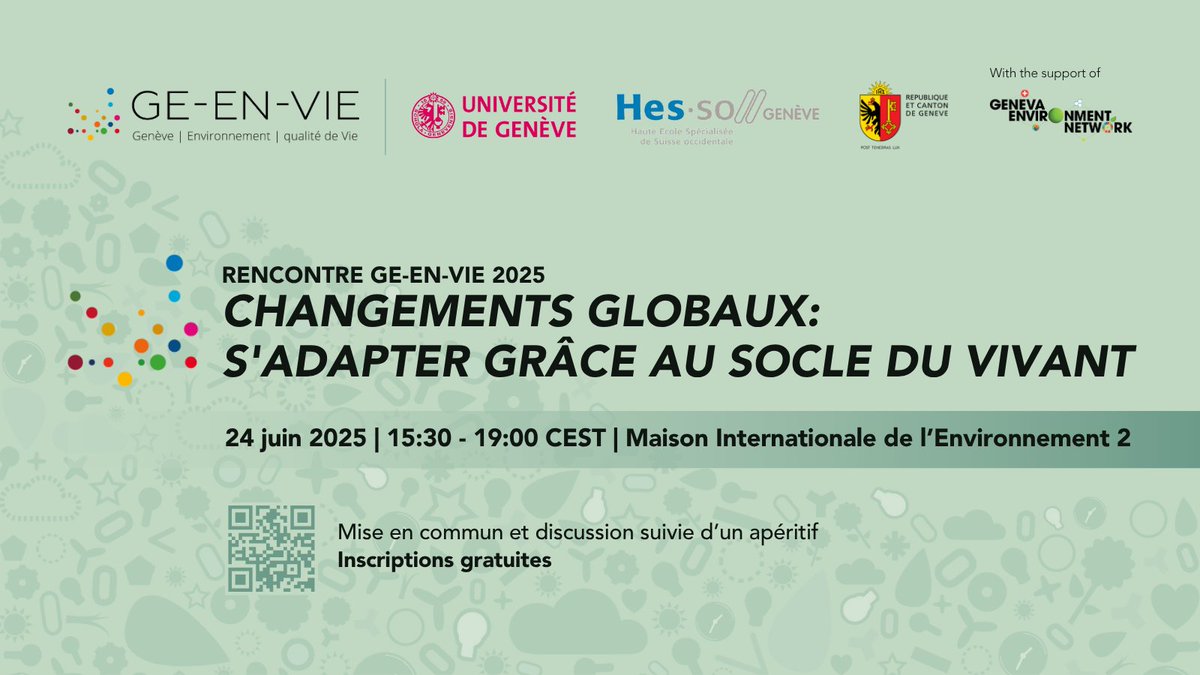 Face aux crises écologiques, économiques et sociales, la 7e édition de la rencontre <a href="/ge_en_vie/">GE-EN-VIE</a> se tiendra à la Maison Internationale de l'Environnement, soulignant la nécessité d'une transition écologique et solidaire.

📅 24 juin, 15:30 CEST
▶️ ge-en-vie.ch