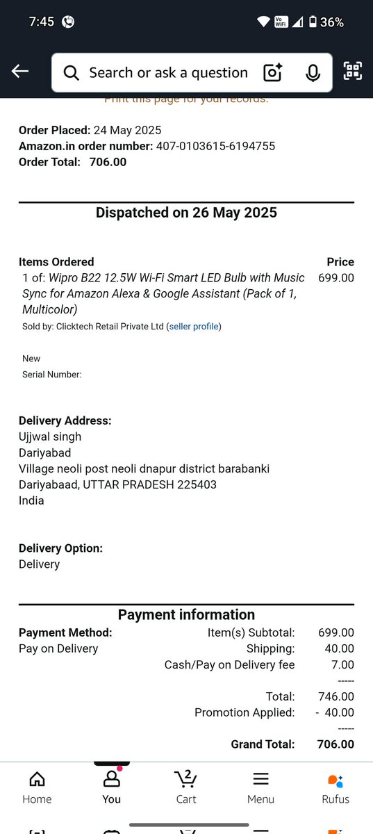 UJJWALSING26431's tweet image. Hey @amazonIN,this is really frustrating! My refund has been delayed again and again despite multiple requests. Every time, you start a new “enquiry” but no actual resolution. How long do customers have to wait? #AmazonRefund #CustomerServiceFail
 @AmazonHelp