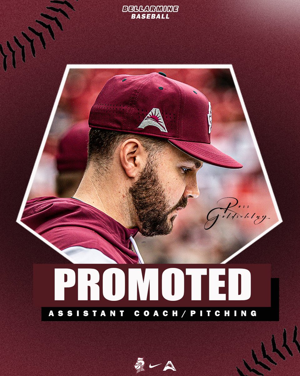 Ross Goldschlag has been promoted to assistant coach/pitching.

Ross was a student assistant last season and was a primary reliever for us as a graduate transfer in 2024.

📰 athletics.bellarmine.edu/news/2025/6/13…