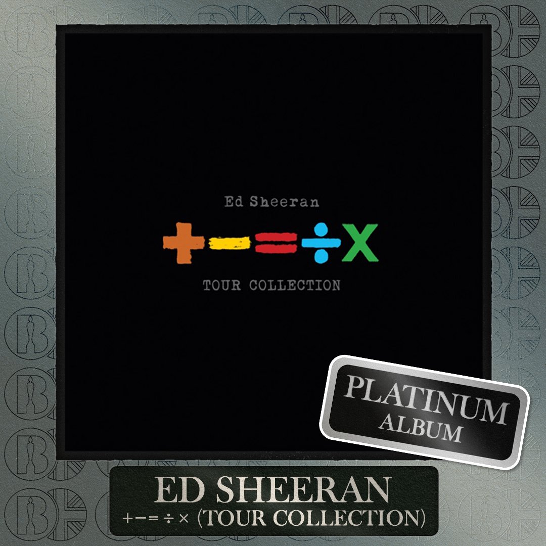 BRIT Awards (@brits) on Twitter photo '+â=áà (Tour Collection)', the album by <a href="/edsheeran/">Ed Sheeran HQ</a>, is now #BRITcertified Platinum '+â=áà (Tour Collection)', the album by <a href="/edsheeran/">Ed Sheeran HQ</a>, is now #BRITcertified Platinum
