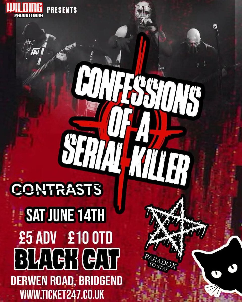 MTMNAE (@mtmnae) on Twitter photo Who needs <a href="/DownloadFest/">Download Festival</a> eh?
#WildingPromotions & #Blackcatbridgend have got you covered this weekend do NOT miss #ConfessionsofaSerialKiller plus support TOMORROW NIGHT ๐ค
Last minute ๐ are available via โช๏ธ
ticket247.co.uk/Event/wilding-โฆ Who needs <a href="/DownloadFest/">Download Festival</a> eh?
#WildingPromotions & #Blackcatbridgend have got you covered this weekend do NOT miss #ConfessionsofaSerialKiller plus support TOMORROW NIGHT ๐ค
Last minute ๐ are available via โช๏ธ
ticket247.co.uk/Event/wilding-โฆ