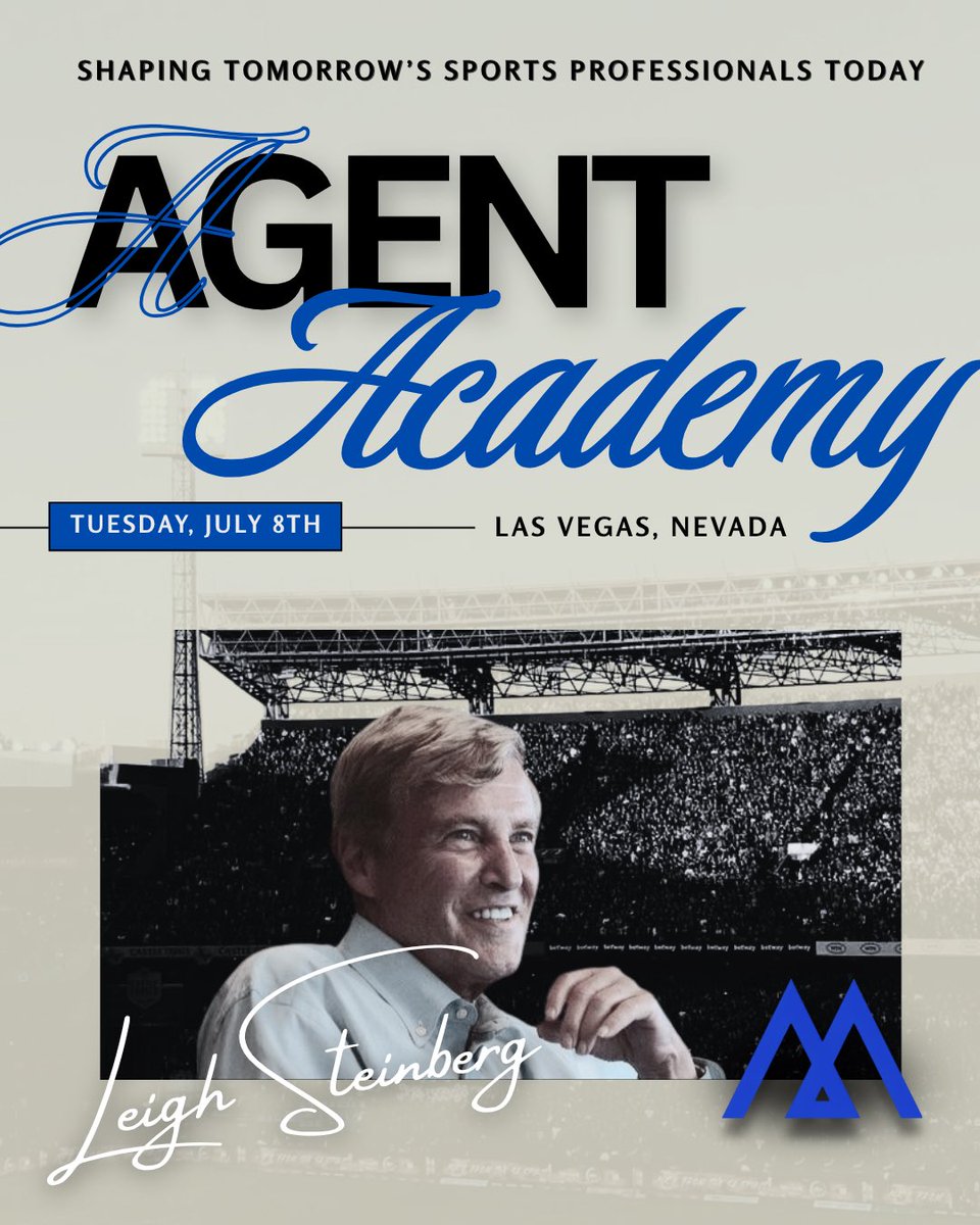 THE SUMMER 2025 AGENT ACADEMY IS JUST ONE MONTH AWAY — Looking to jumpstart your career in sports? Then this one-day academy is for you. Topics discussed include recruiting, negotiating, branding, marketing, and so much more!
circle.swoogo.com/steinberg_agen…
Students promo code: STUDENT25
