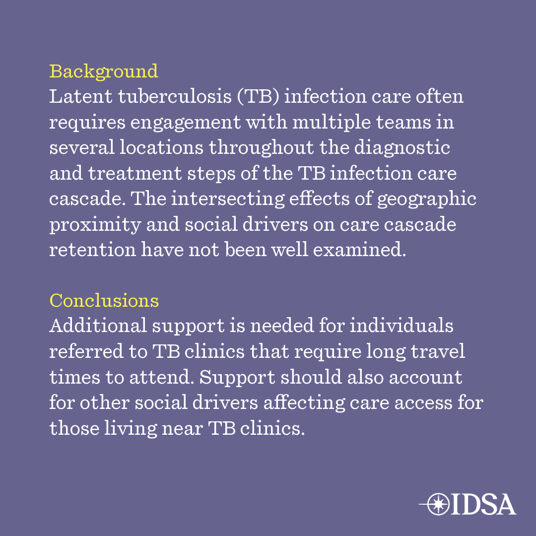Social vulnerability modifies the effects of geographic proximity on engagement in latent tuberculosis infection care in a US safety net healthcare network

✅ Just Accepted
🔗 bit.ly/4e588tM
