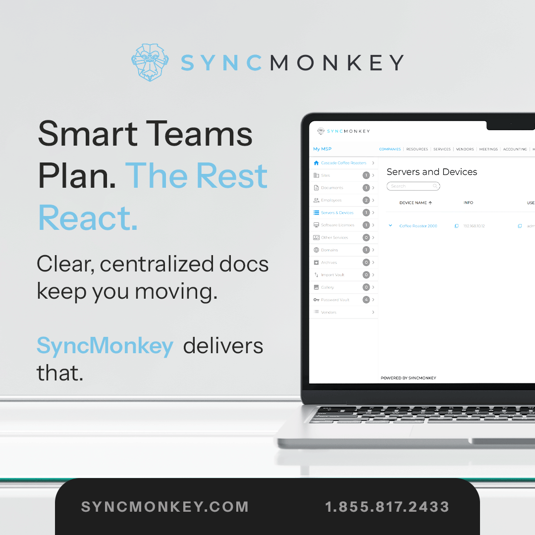 syncmonkey's tweet photo. The difference between teams that thrive and teams that panic?

Clear, accessible, real-time documentation.
Smart teams aren’t reactive, they’re prepared.

SyncMonkey is how they stay one step ahead, avoid bottlenecks, and respond with confidence. https://t.co/KDkzPV5EEJ