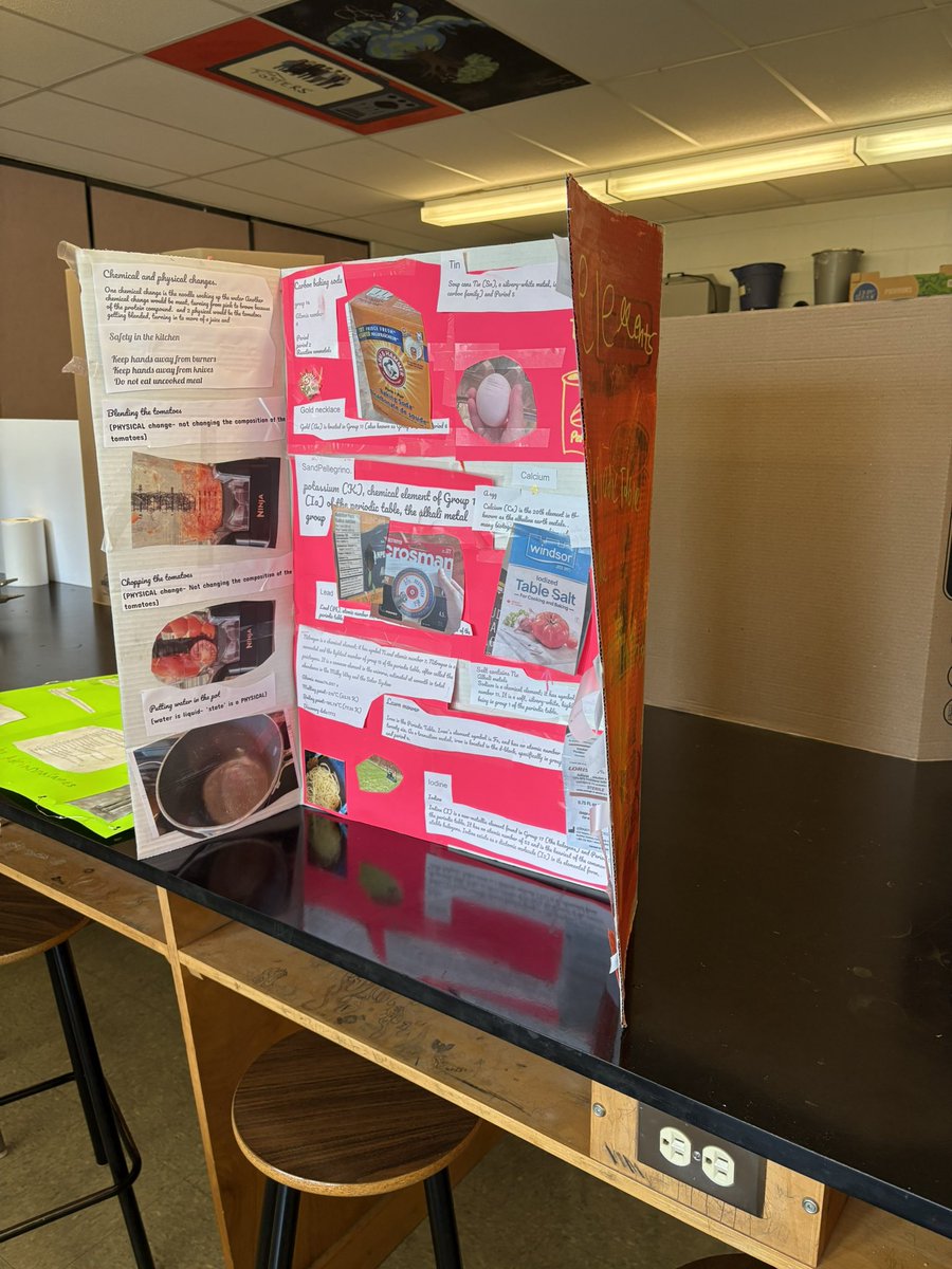 science_hsh's tweet photo. Grade 9 Science Fair Projects displayed at lunch today!@HolySpiritHS https://t.co/V2fX1nHNEm
