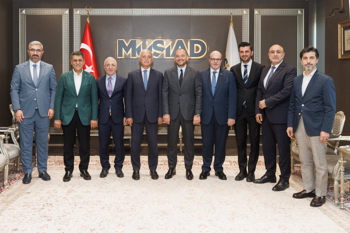Burhan Özdemir (@burhanozdemirtr) on Twitter photo Bugün, MÜSİAD’ımızın 5. Dönem Genel Başkanı ve DEİK Başkanımız Nail Olpak (<a href="/NailOlpak/">Nail Olpak</a>) ile Genel Merkezimizde bir araya geldik.
Türkiye’nin dış ekonomik ilişkilerine dair kapsamlı değerlendirmelerde bulunduk, iş dünyamızın küresel açılımlarına yönelik MÜSİAD olarak yeni Bugün, MÜSİAD’ımızın 5. Dönem Genel Başkanı ve DEİK Başkanımız Nail Olpak (<a href="/NailOlpak/">Nail Olpak</a>) ile Genel Merkezimizde bir araya geldik.
Türkiye’nin dış ekonomik ilişkilerine dair kapsamlı değerlendirmelerde bulunduk, iş dünyamızın küresel açılımlarına yönelik MÜSİAD olarak yeni