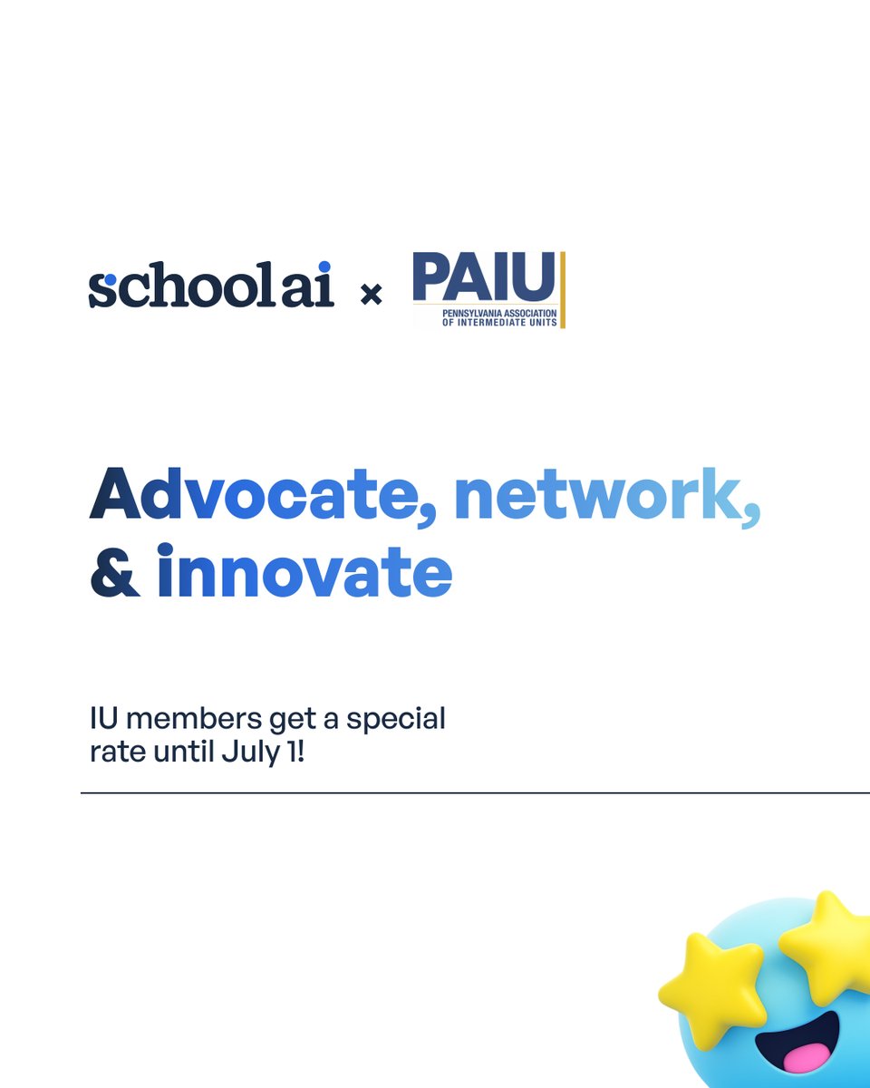 Hey PA!  👋

We're thrilled to announce our partnership with the Pennsylvania Association of Intermediate Units (PAIU), a nonprofit representing Pennsylvania's educational service agencies known as intermediate units (IUs). 

We're excited to continue advocating for the future of