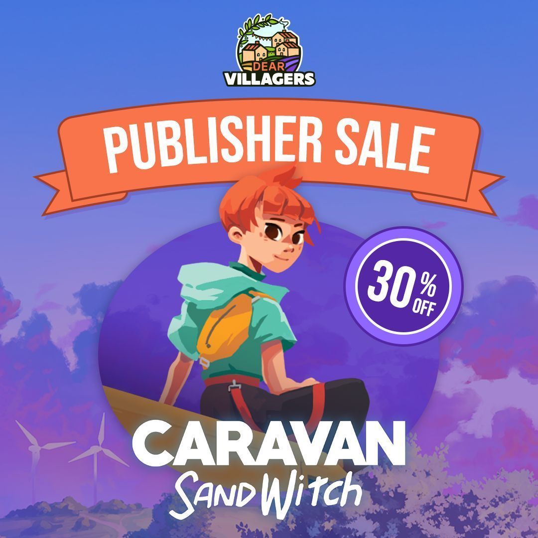 DearVillagers's tweet image. Our last giveaway is rolling in to celebrate Publisher Week! 🛻
🎁 2 Caravan SandWitch Steam keys on X
🎁 2 more on Discord (x2 the chances!) 👉 discord.gg/dearvillagers 

To enter:
✅ Follow
🔁 RT
💬 Comment below

And remember: Caravan SandWitch is 30% off until June 16th! 🌵