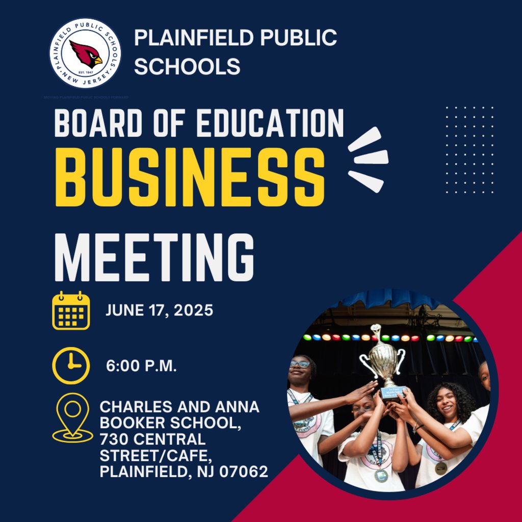 The PBOE will hold its Business Meeting on Tuesday, 6/17/25. The meeting will be held at CABES, in the Cafeteria, beginning at 6:00 p.m. A virtual attendance option is available via Zoom. Link: us02web.zoom.us/j/83380244564... Meeting ID: 83380244564 Passcode: 111333