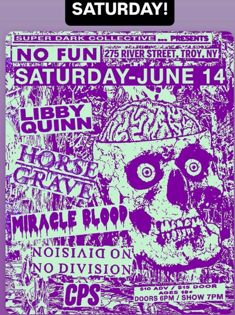 Tonight and tomorrow bangers at <a href="/nofuntroy/">nofuntroy</a> ! Go to shows! <a href="/thebellecurves/">delaney halfnerd</a>