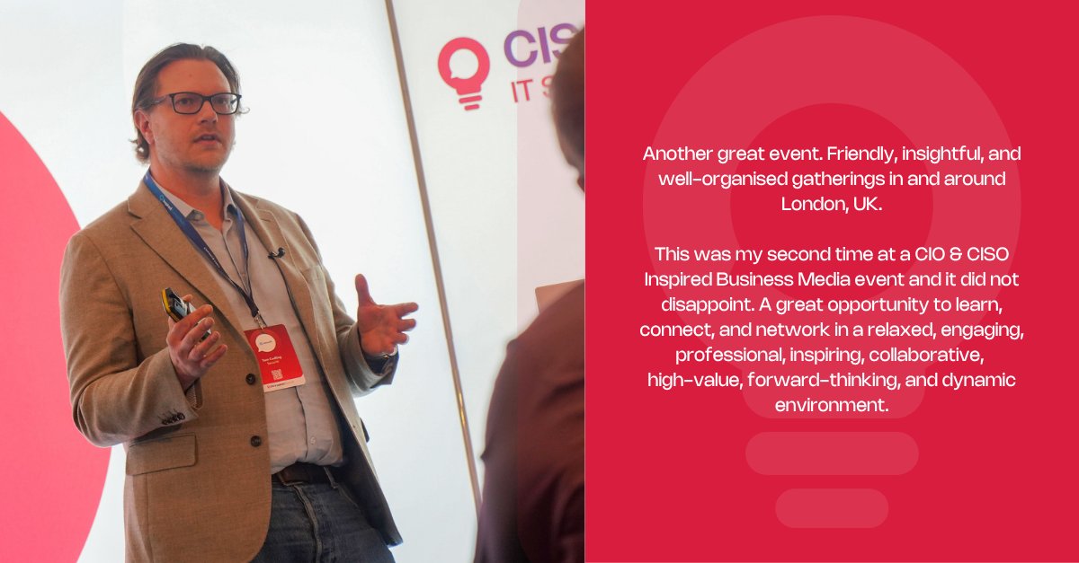 We’re grateful for all the amazing feedback from our CIO &amp; CISO Summit in London! Thanks to everyone who shared their experiences. 

Next stop: Ireland — we can't wait!

 #SummitFeedback #ConnectedAndInspired #InspiredBusiness