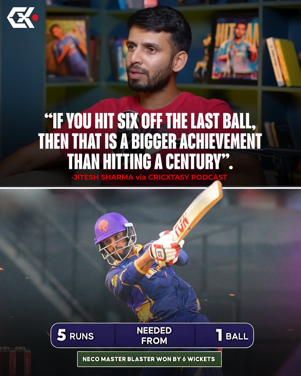 Match Finishing at its best 🦁 🔥 

Jitesh Sharma takes his team to the Final with a Six 🌟🏆

📸: Neco Master Blaster