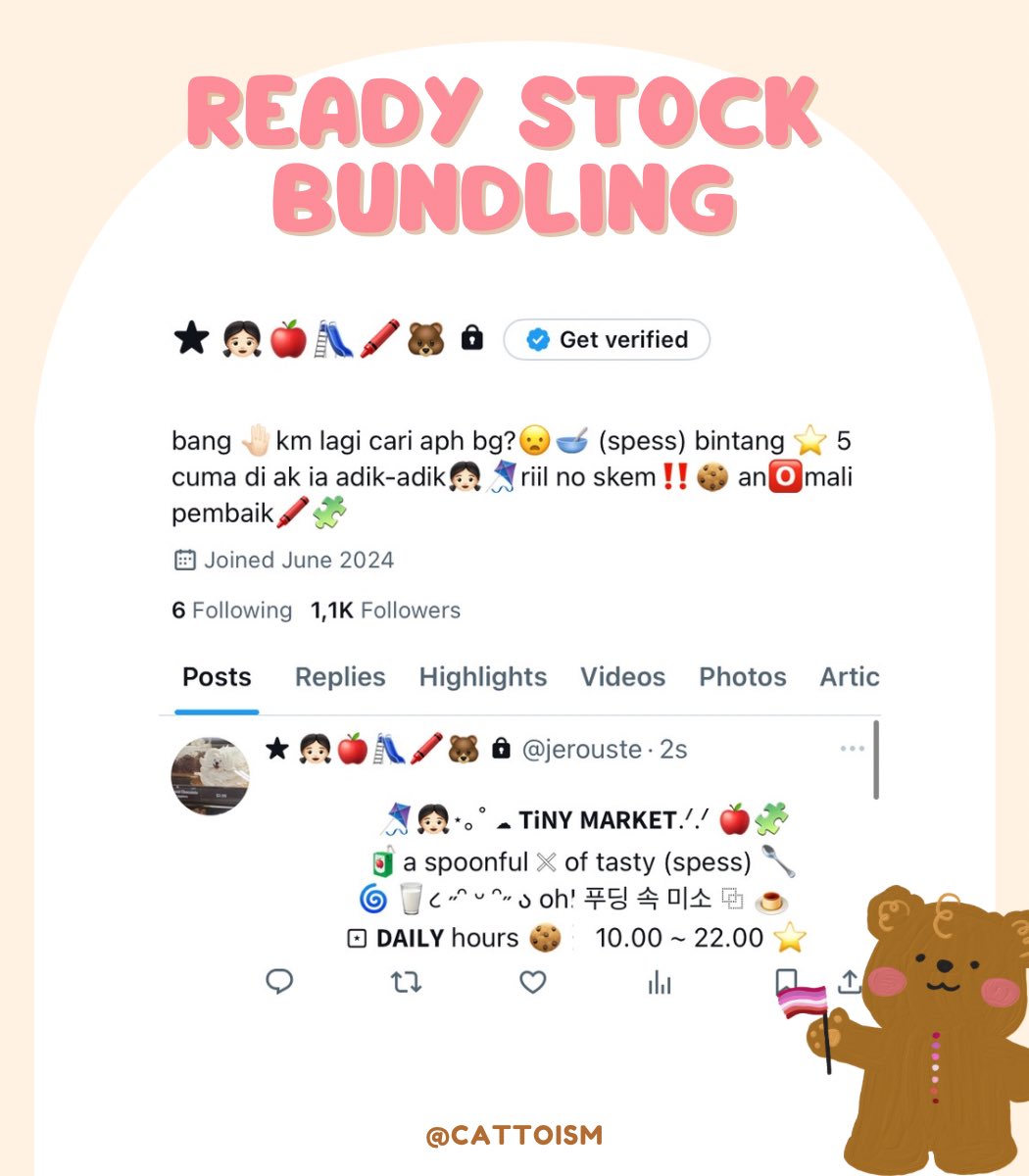 bantu repost? makaci ia gusy! ₍՞•̥﹏•̥՞₎ 

hai adik-adik! aku bawa 6 bundling wording bio &amp; pinned ready stock edisi bg windut yang bisa km bawa pulang dengan harga 8000! ★

⊹ check alt for details 
⊹ kindly @ me aft DM.ᐟ.ᐟ 

#zonauang #zonajajan #zonaba