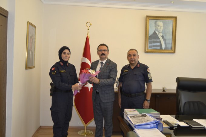 Jandarmadan Kaymakama Ziyaret