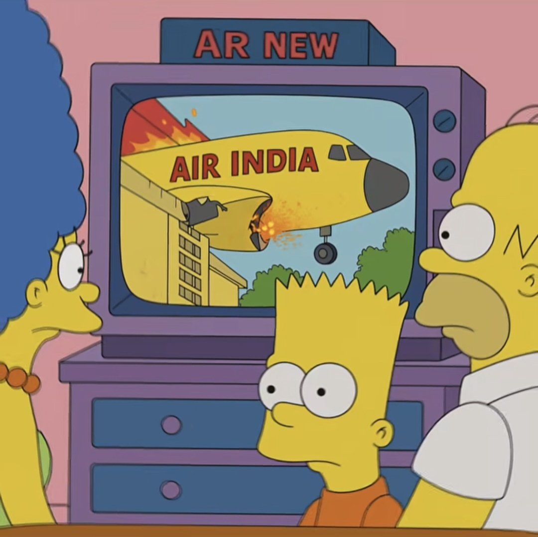 Simpsons prediction 🤯
#AirIndiaPlaneCrash