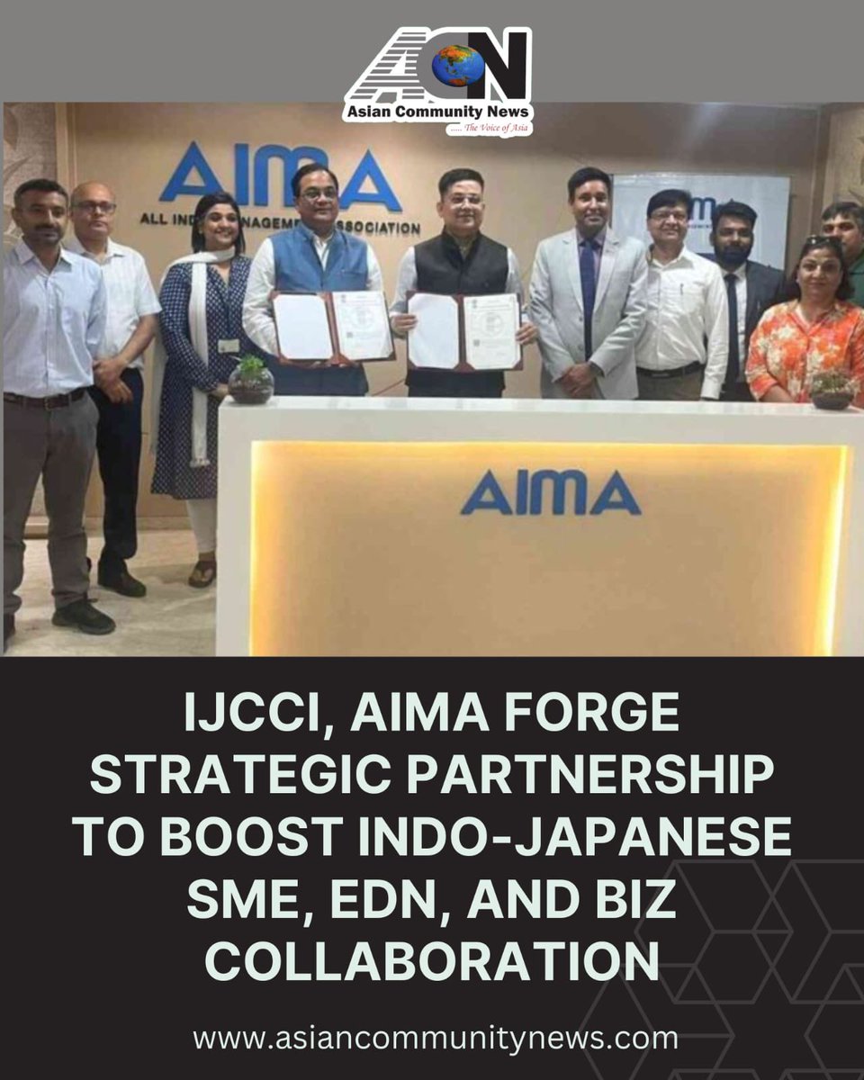 skahuja13's tweet image. ๐ค๐ A new era of collaboration begins!
India ๐ฎ๐ณ x Japan ๐ฏ๐ต unite for SME growth, business education & global innovation.
#IndiaJapanPartnership #SMEExchange #GlobalInnovation #BusinessEducation #IJCCI #AIMA #CrossBorderGrowth
Read more ๐๐ป
asiancommunitynews.com/ijcci-aima-forโฆ