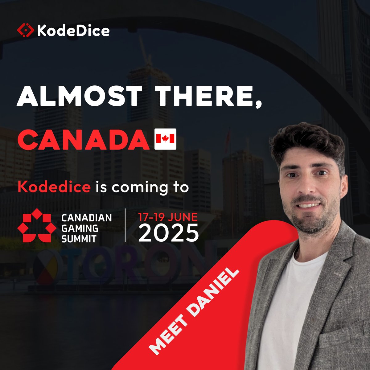 kodedice's tweet photo. Just DAYS away! #KodeDice is almost in #Toronto for the Canadian Gaming Summit (#CGS2025) at Metro Toronto Convention Centre (June 17-19)!
Ready to meet and discuss partnership?👇
#CanadianGaming #GamingSummit #KodeDice #CanadianGamingSummitCGS https://t.co/BB4jl5ImZ9