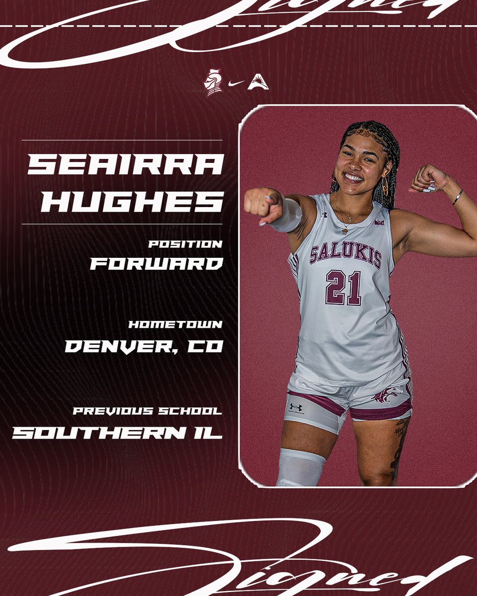 ✍️ 𝑺𝒊𝒈𝒏𝒆𝒅 ✍️

Forward Seairra Hughes has been Knighted ⚔️

Seairra averaged 9 pts and 6.5 rebounds in her final season at SIU Carbondale. She was also a junior college All-American. ⤵️

📰 athletics.bellarmine.edu/news/2025/6/13…