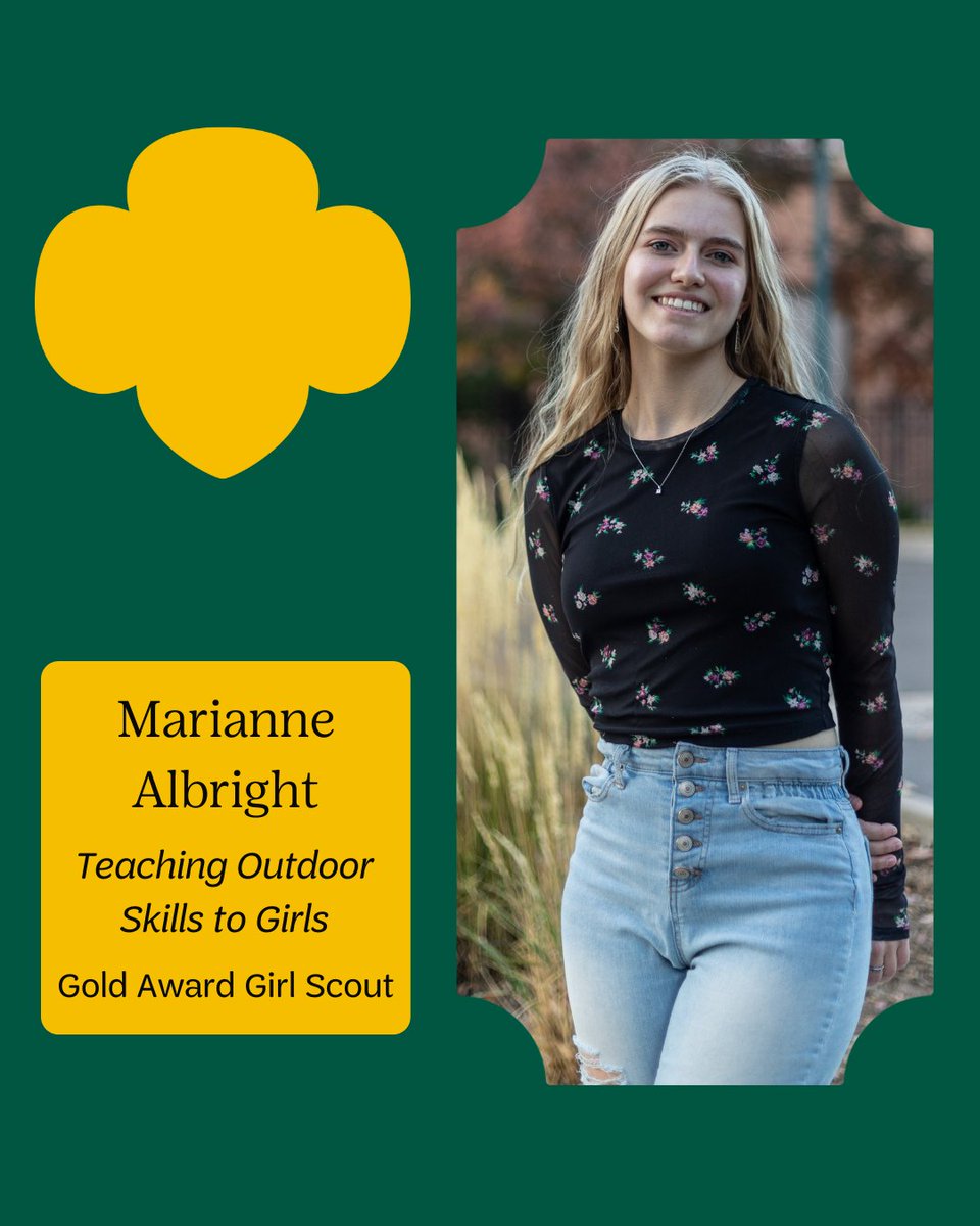 Congrats to Marianne! 💚 For her Gold Award project, she taught outdoor skills, such as tent set-up, knot tying, first aid, and environmentalism to girls in the Salvation Army Red Shield Troops program.
#girlscouts #goldaward #girlscoutsgiveback