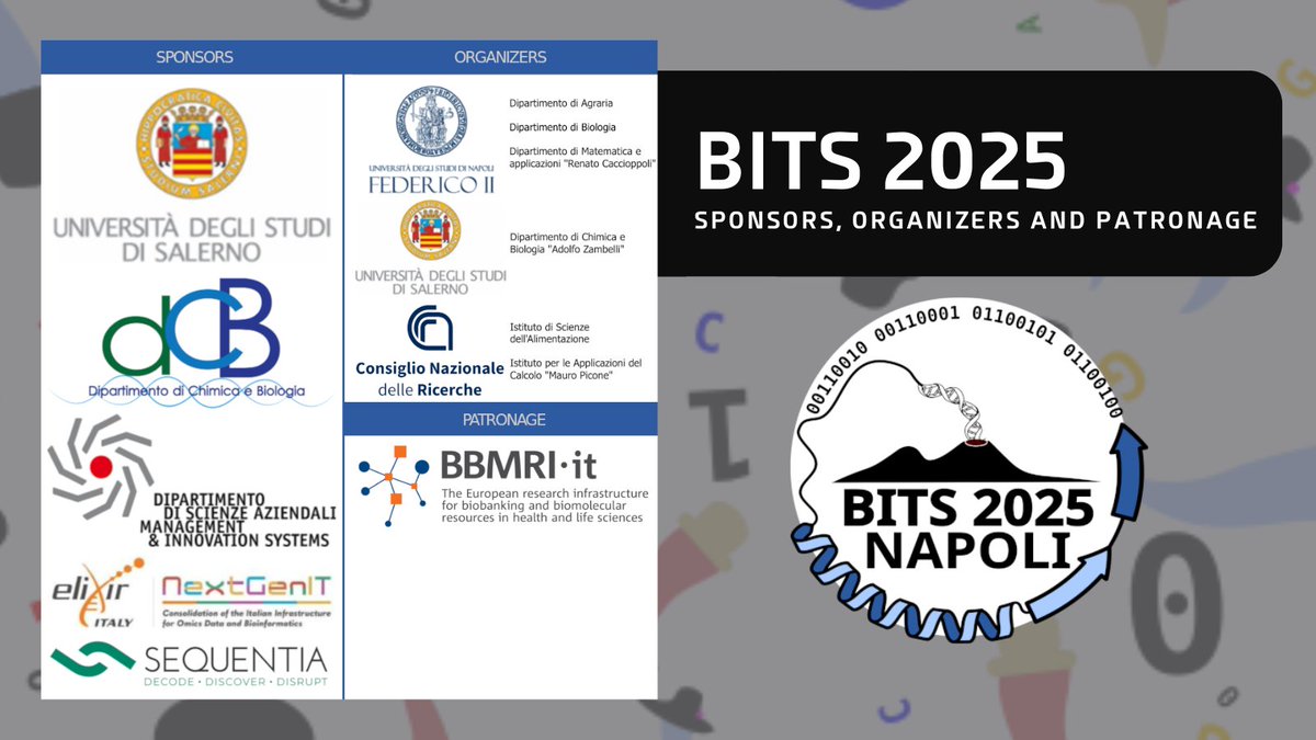 BITS (@bits_bioinf) on Twitter photo One last thank you to all the sponsors, organisers, and institutional supporters who made #BITS2025 possible.
<a href="/UniSalerno/">Università Salerno</a> <a href="/SequentiaBio/">SequentiaBiotech</a> <a href="/CNRsocial_/">CNR Consiglio Nazionale delle Ricerche</a> <a href="/elixir_it/">ELIXIR Italy</a> <a href="/UninaIT/">Unina Federico II</a> <a href="/BBMRI_it/">BBMRI_it</a> One last thank you to all the sponsors, organisers, and institutional supporters who made #BITS2025 possible.
<a href="/UniSalerno/">Università Salerno</a> <a href="/SequentiaBio/">SequentiaBiotech</a> <a href="/CNRsocial_/">CNR Consiglio Nazionale delle Ricerche</a> <a href="/elixir_it/">ELIXIR Italy</a> <a href="/UninaIT/">Unina Federico II</a> <a href="/BBMRI_it/">BBMRI_it</a>