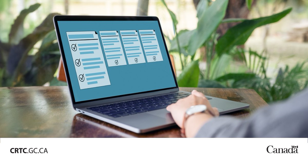 CRTCeng's tweet image. The last day of our hearing on making it easier for consumers to shop for Internet services is now live!
🔗 ow.ly/Pc9U50W92Ci
Follow @CRTCHearings for all the documents from this important discussion. 💬