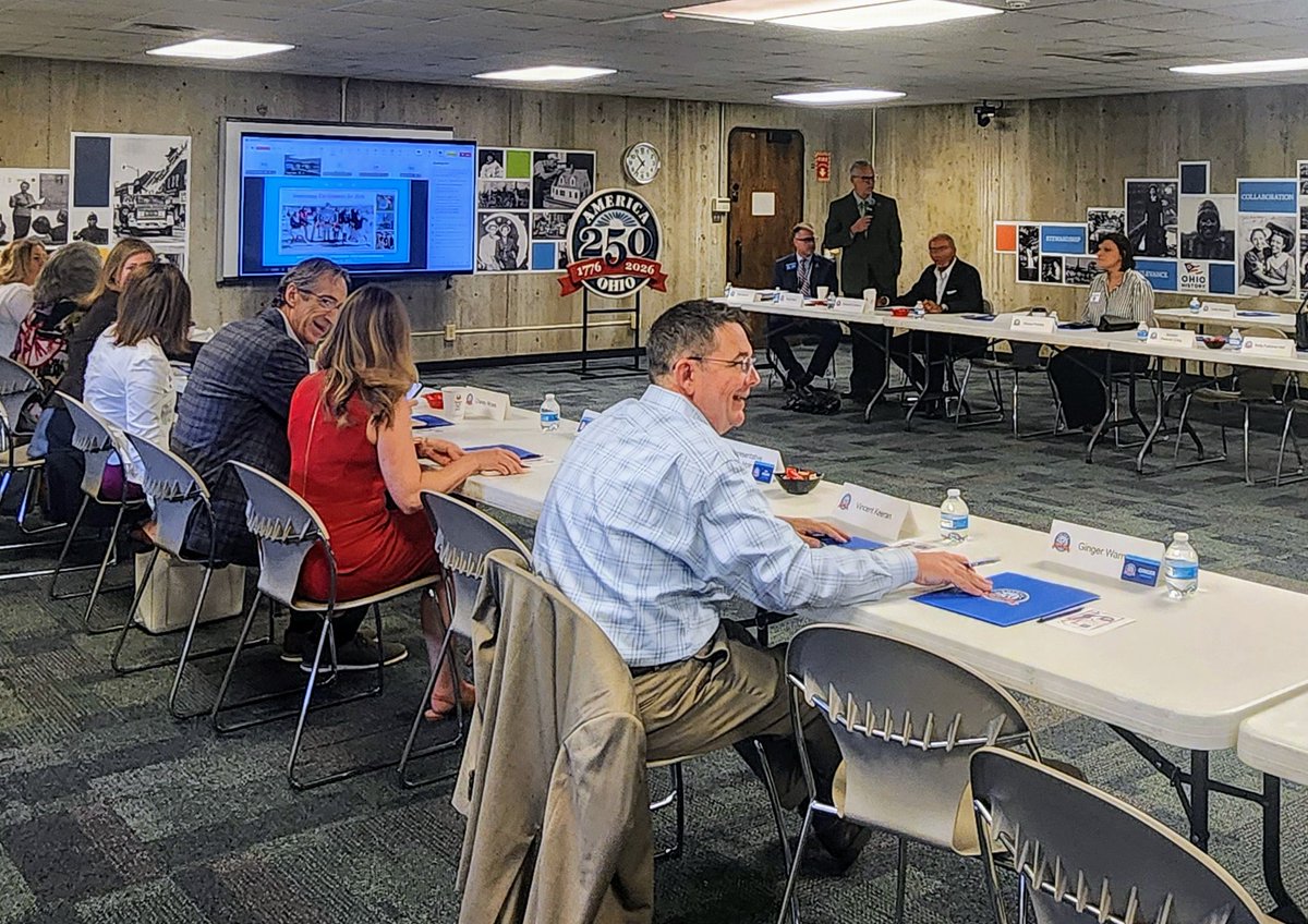 Excited to be at @ohiohistory today for the 2nd quarter @am250ohio commission meeting! Looking forward to hearing updates from the commission and learning how museums across the state are participating and how more can get involved!