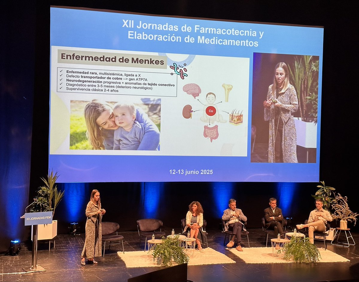 JM Martínez Sesmero (@manolosesmero) on Twitter photo <a href="/Apierasl/">Ángela Pieras</a> Desarrollo de Preparaciones Farmacéuticas en Situaciones Excepcionales “Enfermedad de Menkes”
<a href="/SJDbarcelona_es/">Hospital Sant Joan de Déu Barcelona ES</a> #EERR #menkes
Excelente trabajo presentado en las XII Jornadas FEM <a href="/IISGaliciaSur/">IISGaliciaSur</a> <a href="/CrespoDiz/">Carlos Crespo Diz</a> <a href="/Apierasl/">Ángela Pieras</a> Desarrollo de Preparaciones Farmacéuticas en Situaciones Excepcionales “Enfermedad de Menkes”
<a href="/SJDbarcelona_es/">Hospital Sant Joan de Déu Barcelona ES</a> #EERR #menkes
Excelente trabajo presentado en las XII Jornadas FEM <a href="/IISGaliciaSur/">IISGaliciaSur</a> <a href="/CrespoDiz/">Carlos Crespo Diz</a>