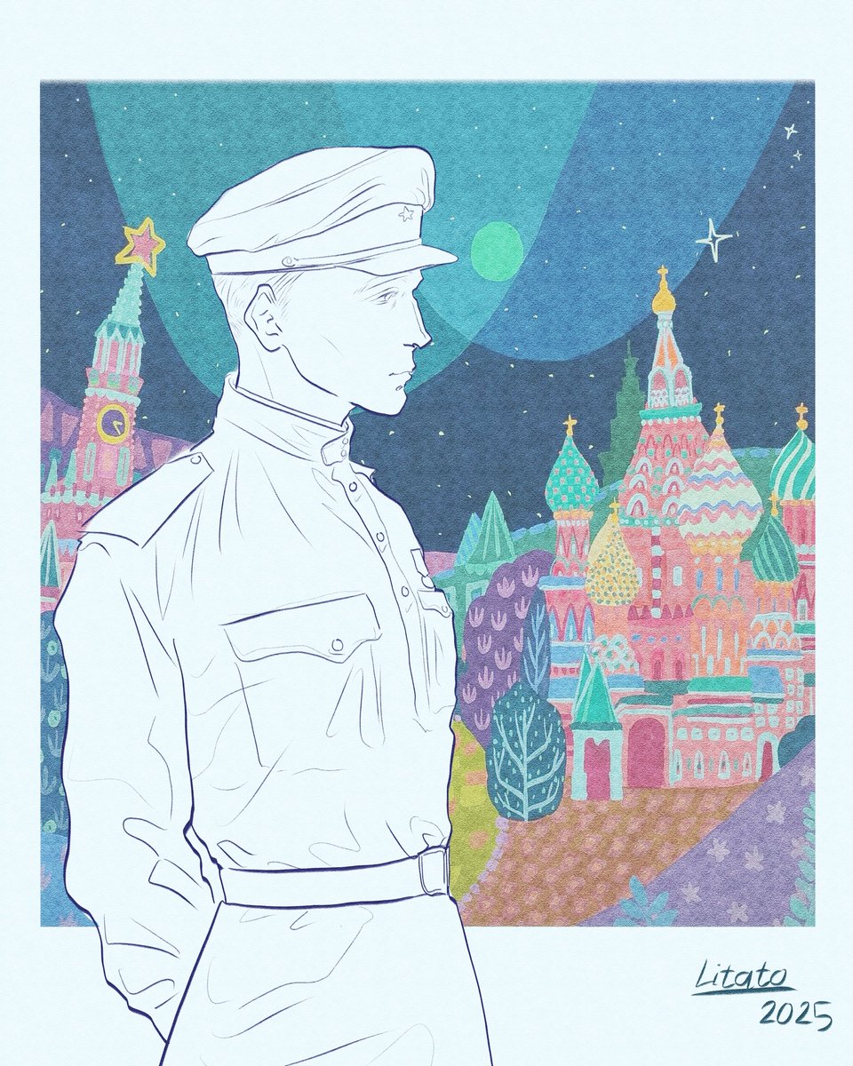 I just wanna paint the Red Square. Here is it in my decorative style 🙌 oh and nice to see everyone again, im back from the military training 😳