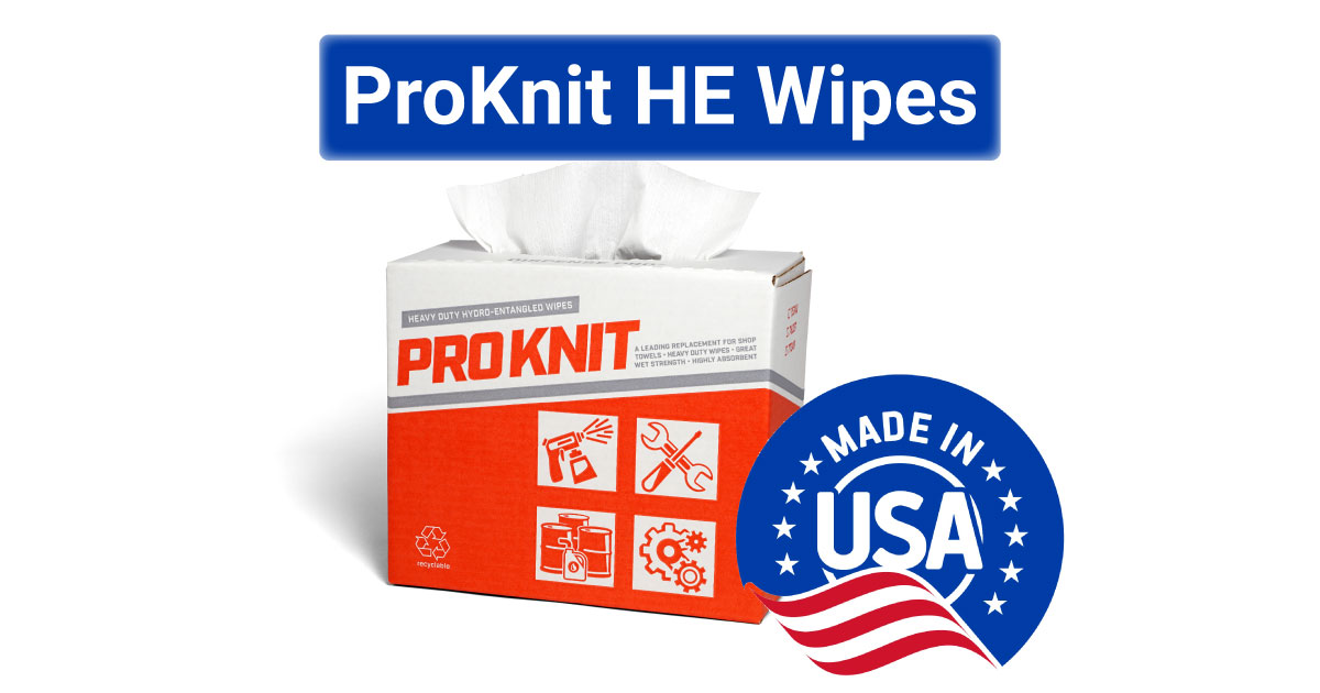 BroTexInc's tweet photo. Announcing our new ProKnit HE Wipe: hydro-entangled for industrial strength, low lint, and good absorption.  Available in popups, rolls, and flat packs. #wiping #cleaning https://t.co/JVw3Pwt2FV