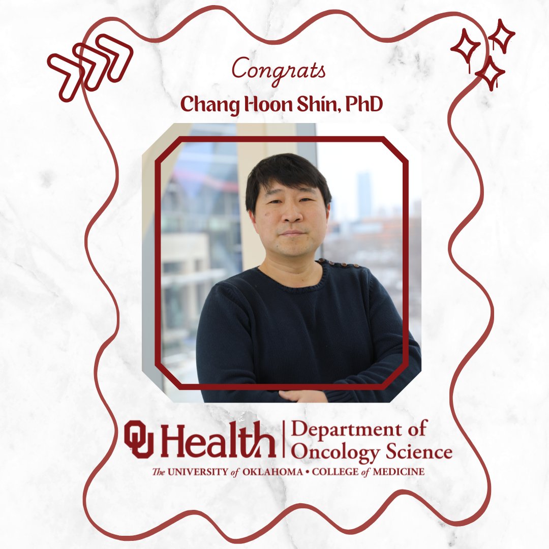 OU Oncology Science (@oncologyscience) on Twitter photo 🎉Let's hear it for Chang Hoon Shin, PhD, in the Yoon Lab!
He received ✨2⃣✨ awards to attend the RNA Society Annual Meeting!
🌟RNA Society Research Presentation Fellowship from <a href="/RNASociety/">The RNA Society</a>
🌟Trainee Research Conference & Workshop Award from <a href="/StephensonCC/">OU Health Stephenson Cancer Center</a>
#PhDLife #PhD #postdoc 🎉Let's hear it for Chang Hoon Shin, PhD, in the Yoon Lab!
He received ✨2⃣✨ awards to attend the RNA Society Annual Meeting!
🌟RNA Society Research Presentation Fellowship from <a href="/RNASociety/">The RNA Society</a>
🌟Trainee Research Conference & Workshop Award from <a href="/StephensonCC/">OU Health Stephenson Cancer Center</a>
#PhDLife #PhD #postdoc