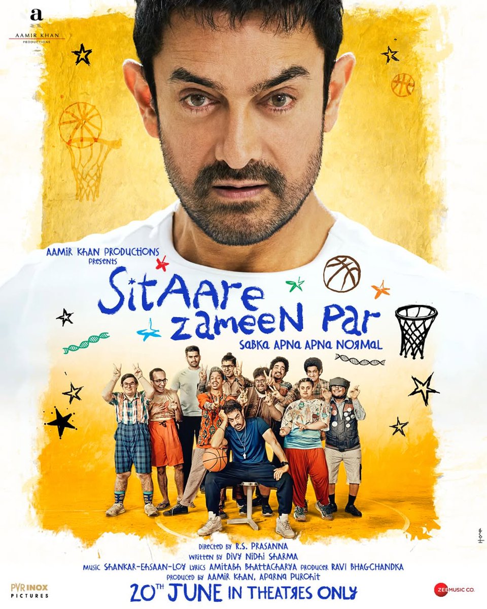 HabisNontonFilm's tweet photo. Siapa yg udah nonton TAARE ZAMEEN PAR? Ada (spiritual) sekuelnya nih, SITAARE ZAMEEN PAR.

Rilis minggu depan di India. Coming soon di bioskop Indonesia!

Cek trailer di reply 👇🏻 https://t.co/Pk2roFIku5