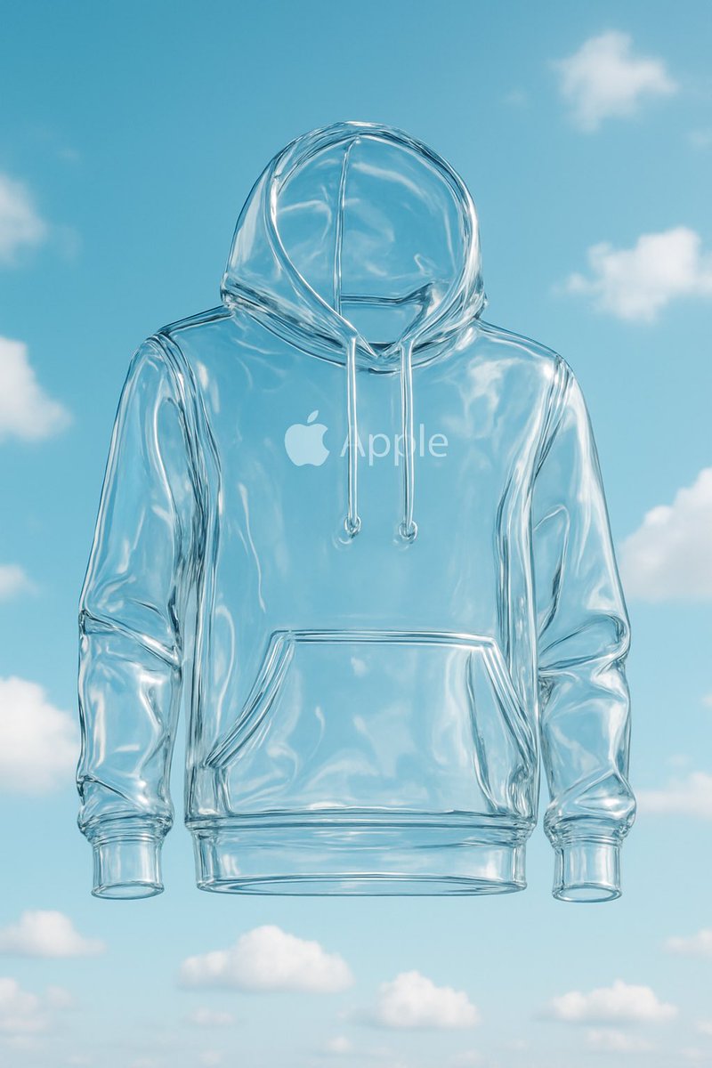 Apple iOS26 hoodie. Hood sold separately.