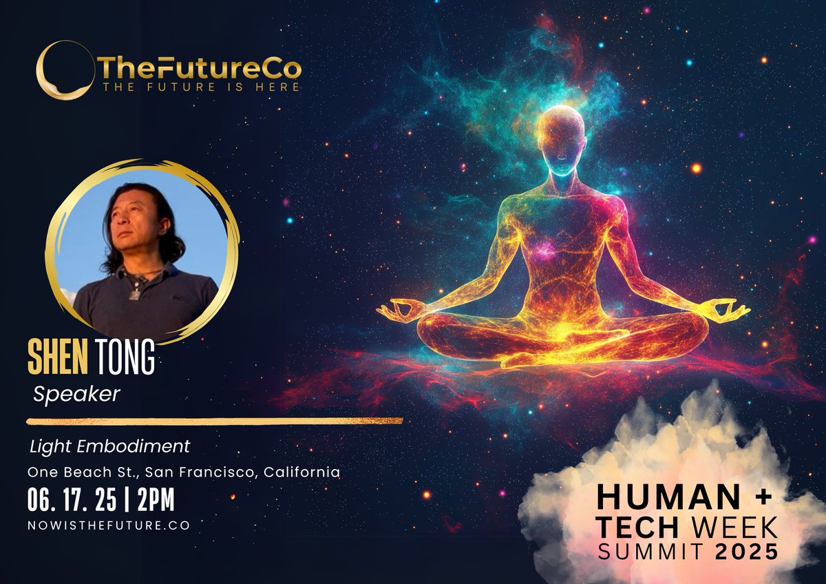 Explore the power of light, where ancient wisdom meets emerging science + AI. Don’t miss the transformative session of <a href="/shentong/">ShenTong 沈彤</a> at the <a href="/humantechweek/">Human+Tech Week</a> 2025 #thefutureishere #thefutureco. Register here: lu.ma/humantech?coup…