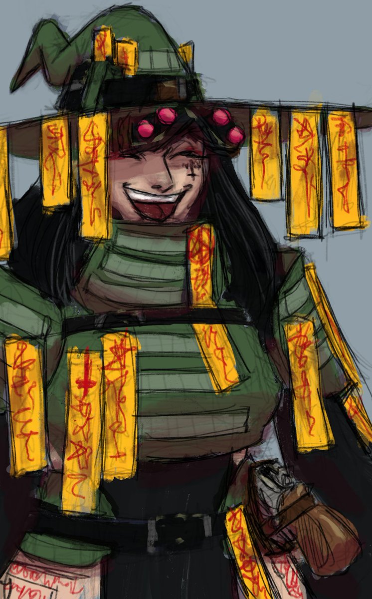 ah shit deleted the initial post by mistake my bad. 

"early rough concept idea of a new oc I have in mind, Wan the Witch. she'll likely be one of the antagonists to my nun, Ya Biz"