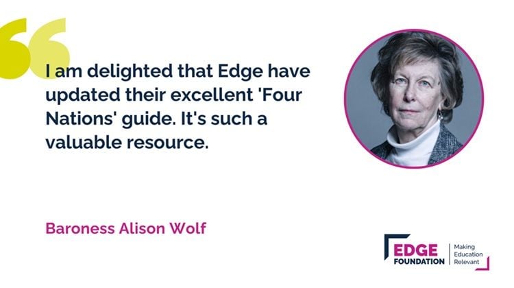Edge recently published their 2025 Guide to FE and Skills Across the Four Countries of the UK - a must-read for anyone wanting to quickly get to grips with how apprenticeships, technical qualifications and FE and HE systems operate around the UK.  eu1.hubs.ly/H0kPj0F0