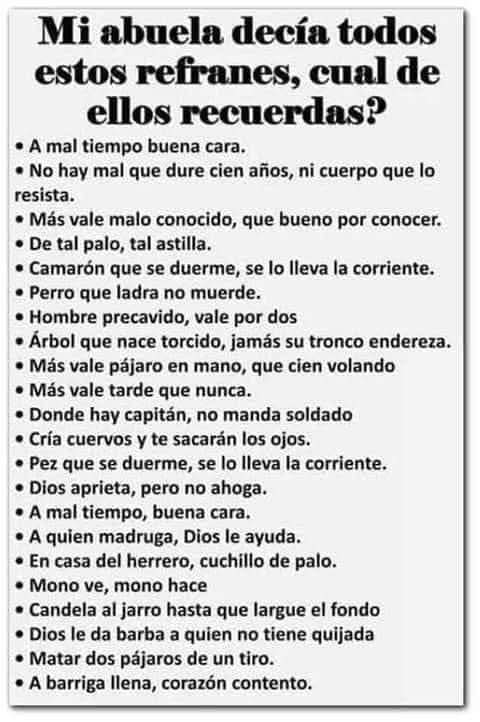 Ay, qué #refranes 🤩