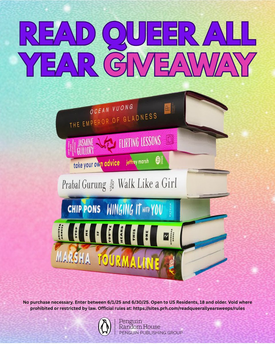 🚨 GIVEAWAY 🚨

June is Pride Month, but we’re reading queer all year! Whether it's heart-pounding adventure, marvelous prose, interesting history, or swoonworthy romance, enter for your chance to win a stack of queer books to keep you reading all year: bit.ly/3TopSXo