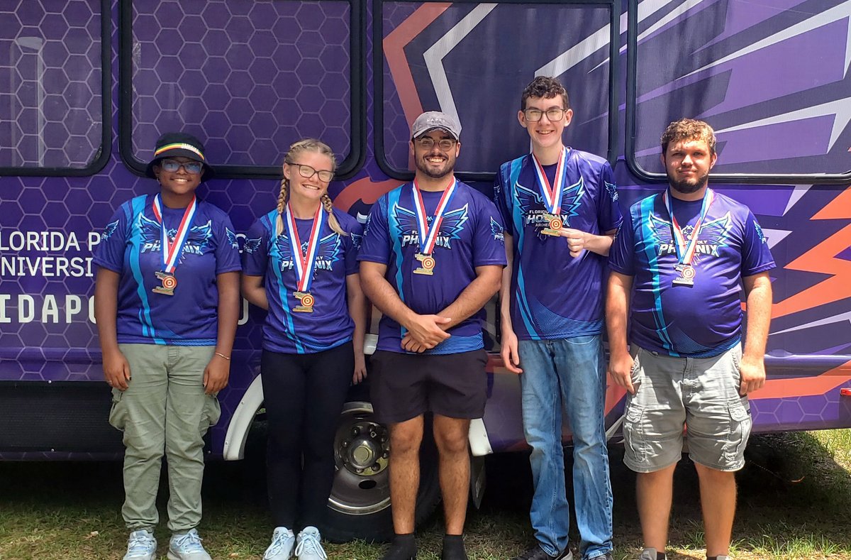 FLPolyU's tweet image. Bullseye! The #FLPoly Archery Team dominated the 2025 Sunshine State Games, bringing home 9 medals from Gainesville. 💜 #FLPolyProud
floridapoly.edu/news/articles/…
