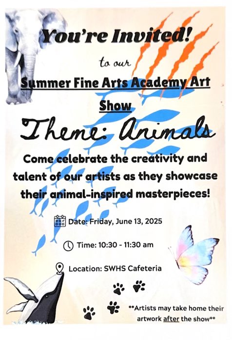 SWISD Fine Arts (@swisdfinearts) on Twitter photo Don’t forget about our Fine Arts Academy Art Show today at 10:30 at the Southwest HS Mall. Check out the talented artwork by these students. <a href="/swisd/">Southwest ISD</a> Don’t forget about our Fine Arts Academy Art Show today at 10:30 at the Southwest HS Mall. Check out the talented artwork by these students. <a href="/swisd/">Southwest ISD</a>