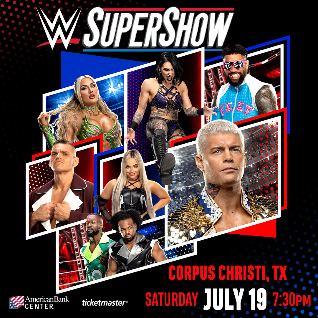 📷 On Sale Now! WWE is back at American Bank Center on Saturday, July 19th with WWE Supershow!

Get your tickets now!
📷 bit.ly/WWE_Supershow_…