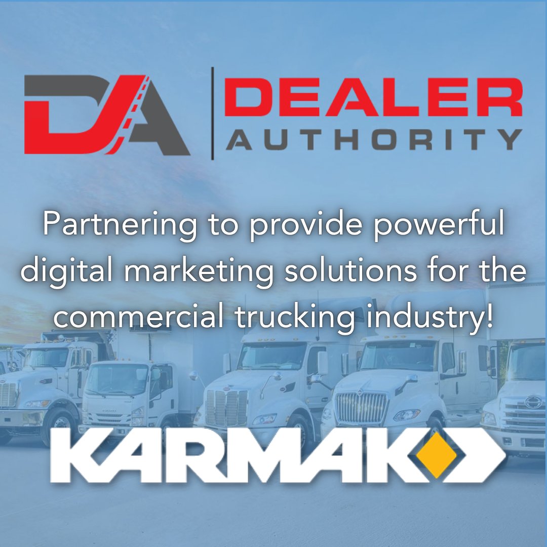 We've officially partnered with Karmak, Inc. to bring our proven digital marketing expertise to the commercial trucking industry. 🚛

Together with Karmak, we’re accelerating results for commercial dealers nationwide. 🇺🇸

Read the full announcement: bit.ly/4l31G8R