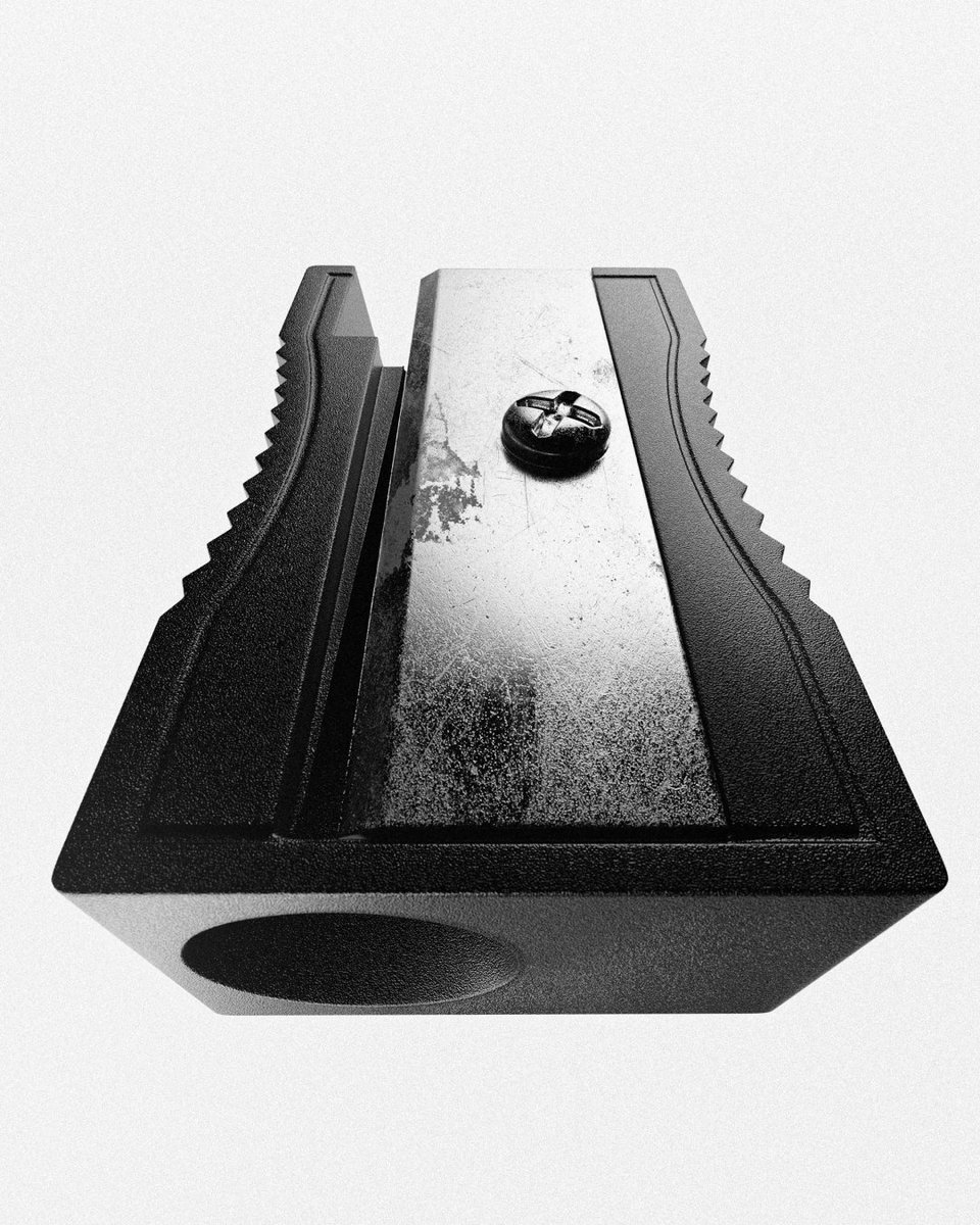 Behance's tweet photo. Dramatic black and white 3D renders inspired by everyday objects found on his desk by Davide Rubini. https://t.co/92jkhFB5j9
