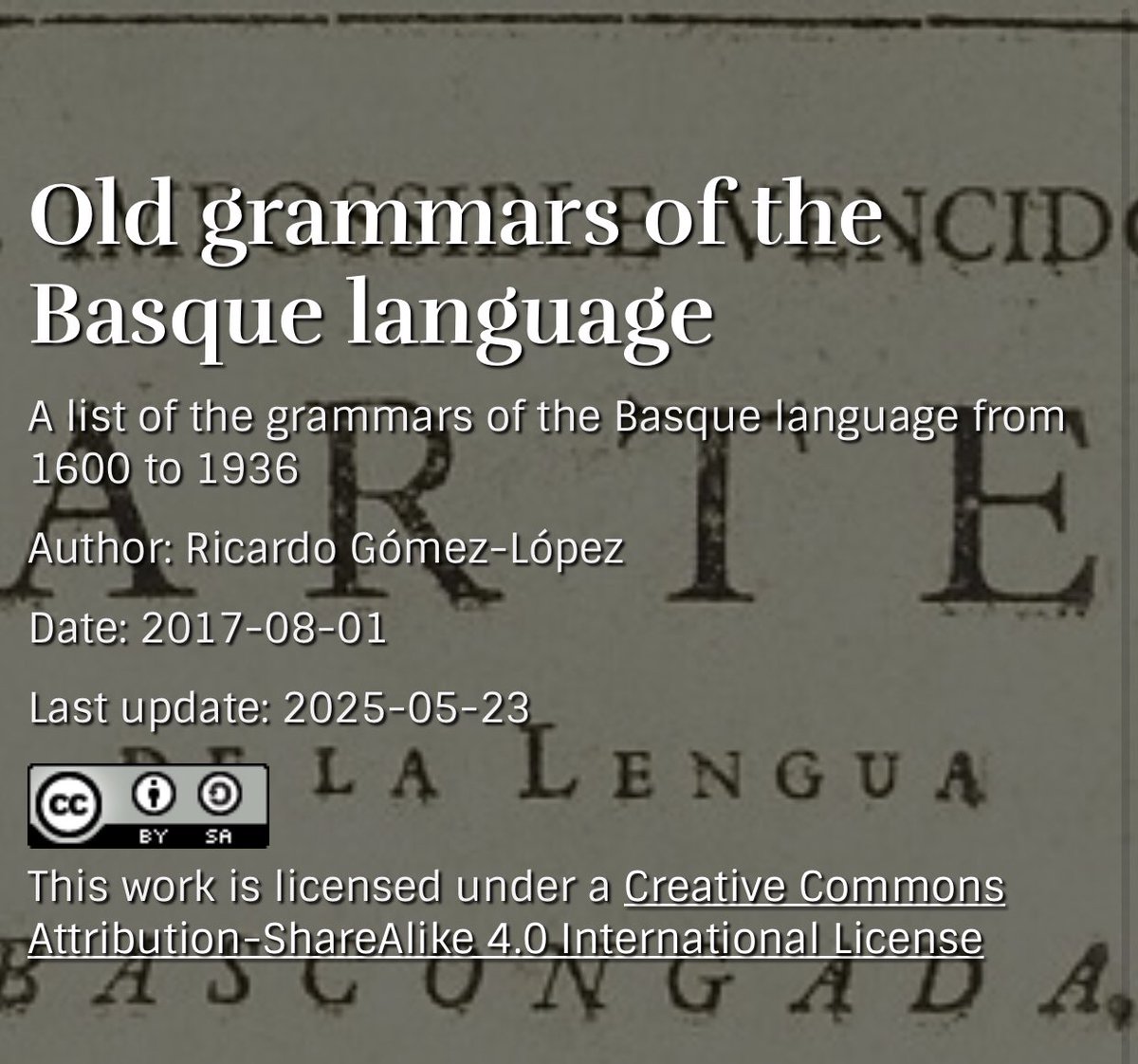 MJGarciaFolgado's tweet image. Old grammars of the Basque language (1600-1936), @FiloBlogia 
#histlx 

cdn.knightlab.com/libs/timeline3…