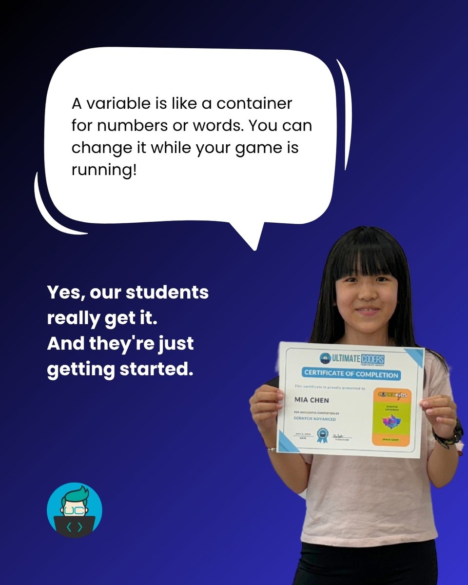 ultimatecoders's tweet image. At Ultimate Coders, kids don’t just memorize—they understand, explain, and apply.

Because real learning sticks. And this is just the beginning. 💻✨
#UltimateCoders #KidsWhoCode #CodingConcepts #SmartStart