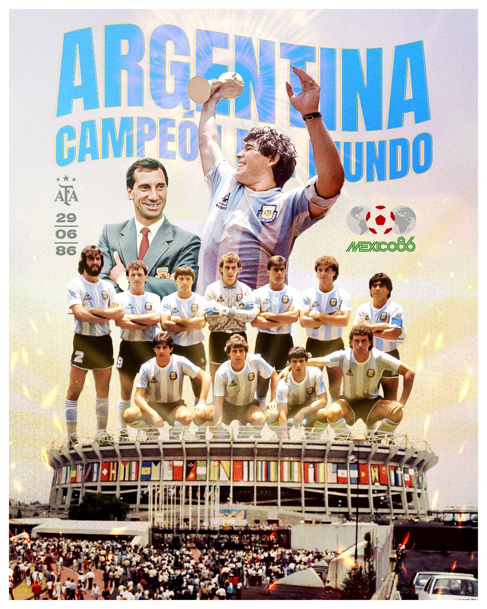 🇦🇷 Selección Argentina ⭐⭐⭐ (@argentina) on Twitter photo #Efemérides 🧐 A 39 años de la segunda estrella ⭐️
Un día como hoy, pero en 1986, <a href="/Argentina/">🇦🇷 Selección Argentina ⭐⭐⭐</a> 🇦🇷 ganó su segundo Mundial de la mano de Diego 🏆🔟 #Efemérides 🧐 A 39 años de la segunda estrella ⭐️
Un día como hoy, pero en 1986, <a href="/Argentina/">🇦🇷 Selección Argentina ⭐⭐⭐</a> 🇦🇷 ganó su segundo Mundial de la mano de Diego 🏆🔟