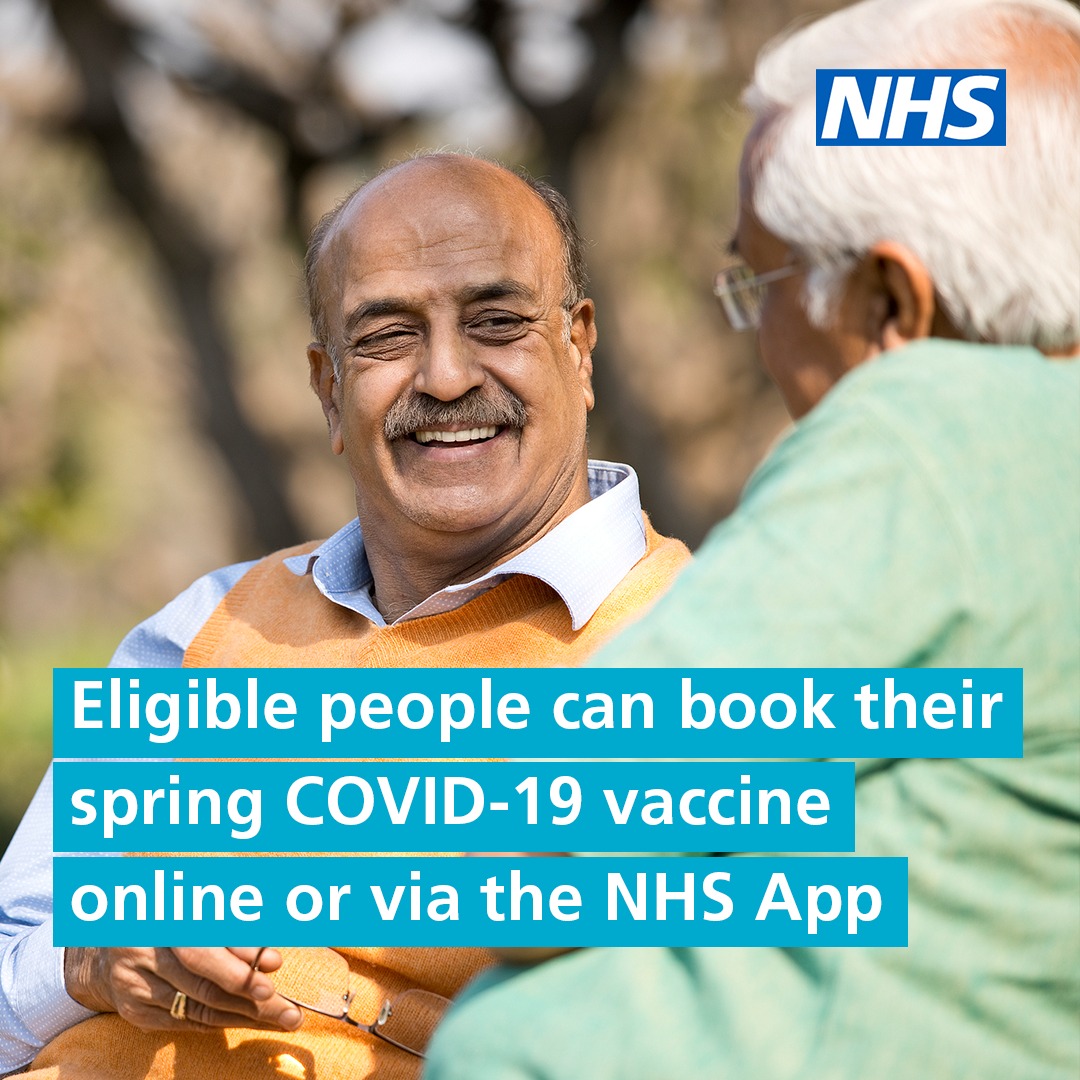 🔊Protect yourself this weekend with a FREE COVID-19 vaccination.

It’s available to all eligible groups, including adults aged 75 or over, children under 16 at risk of COVID, and those who are immunosuppressed.

You can book online or via the NHS App➡️ ow.ly/TnM850W93C1