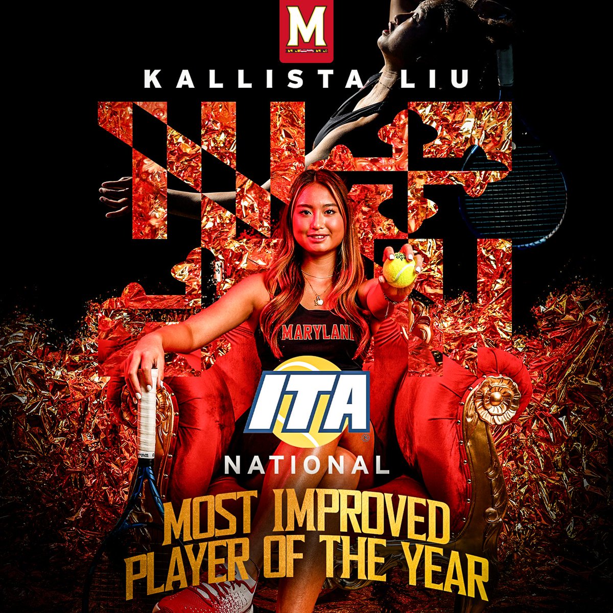 Kallista Liu is the <a href="/ITA_Tennis/">ITA</a> National Most Improved Player of the Year! 🚀🐢

🔗: bit.ly/4dWOHmI

#TerpTennis
